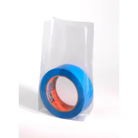 10" x 8" x 24" x 1.5 mil Clear Eco-Manufactured Plastic Side-Gusseted Bags (Case of 1,000)