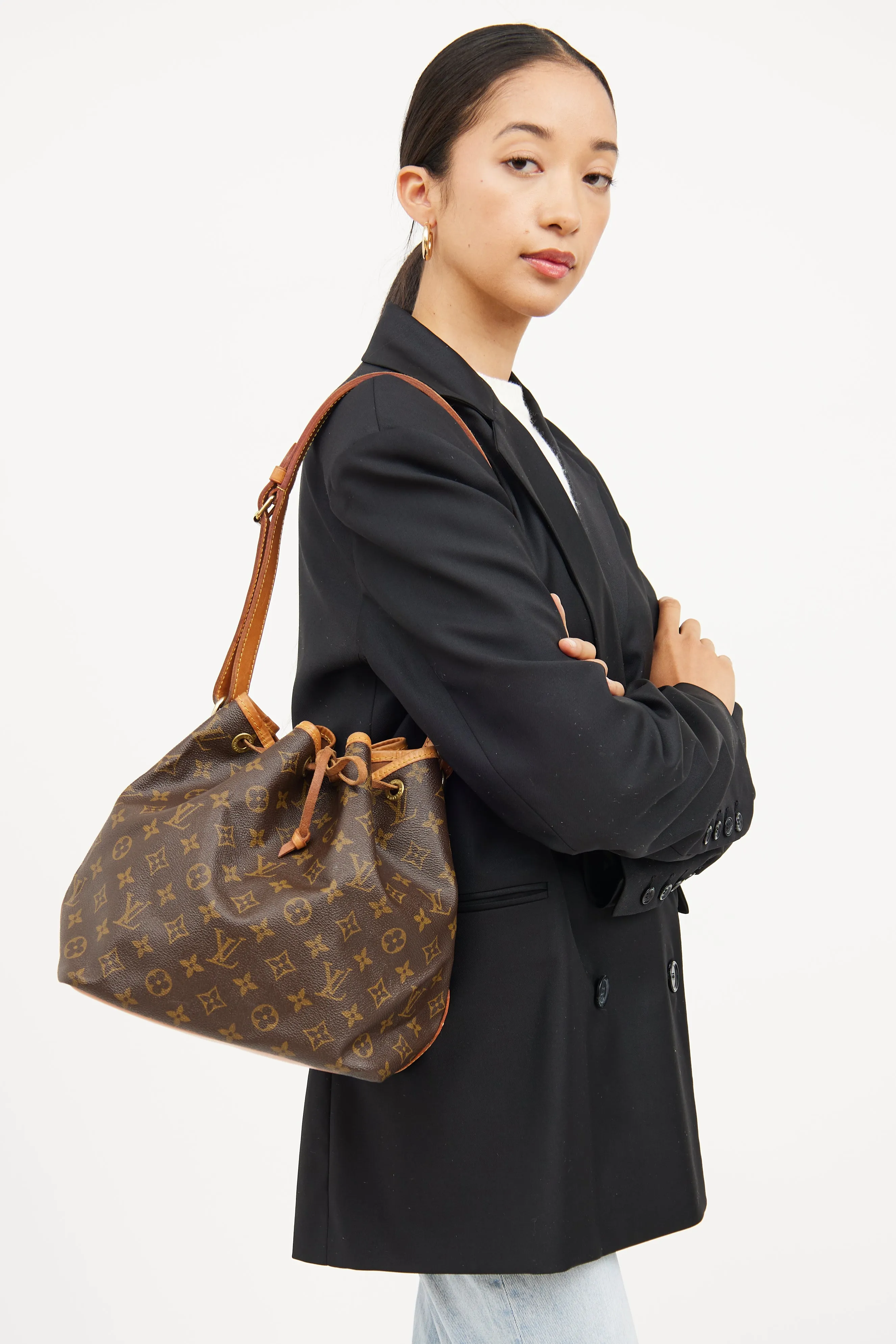 1992 Brown Monogram Petit Noe Bucket Bag