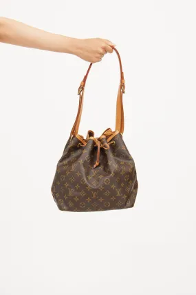 1992 Brown Monogram Petit Noe Bucket Bag