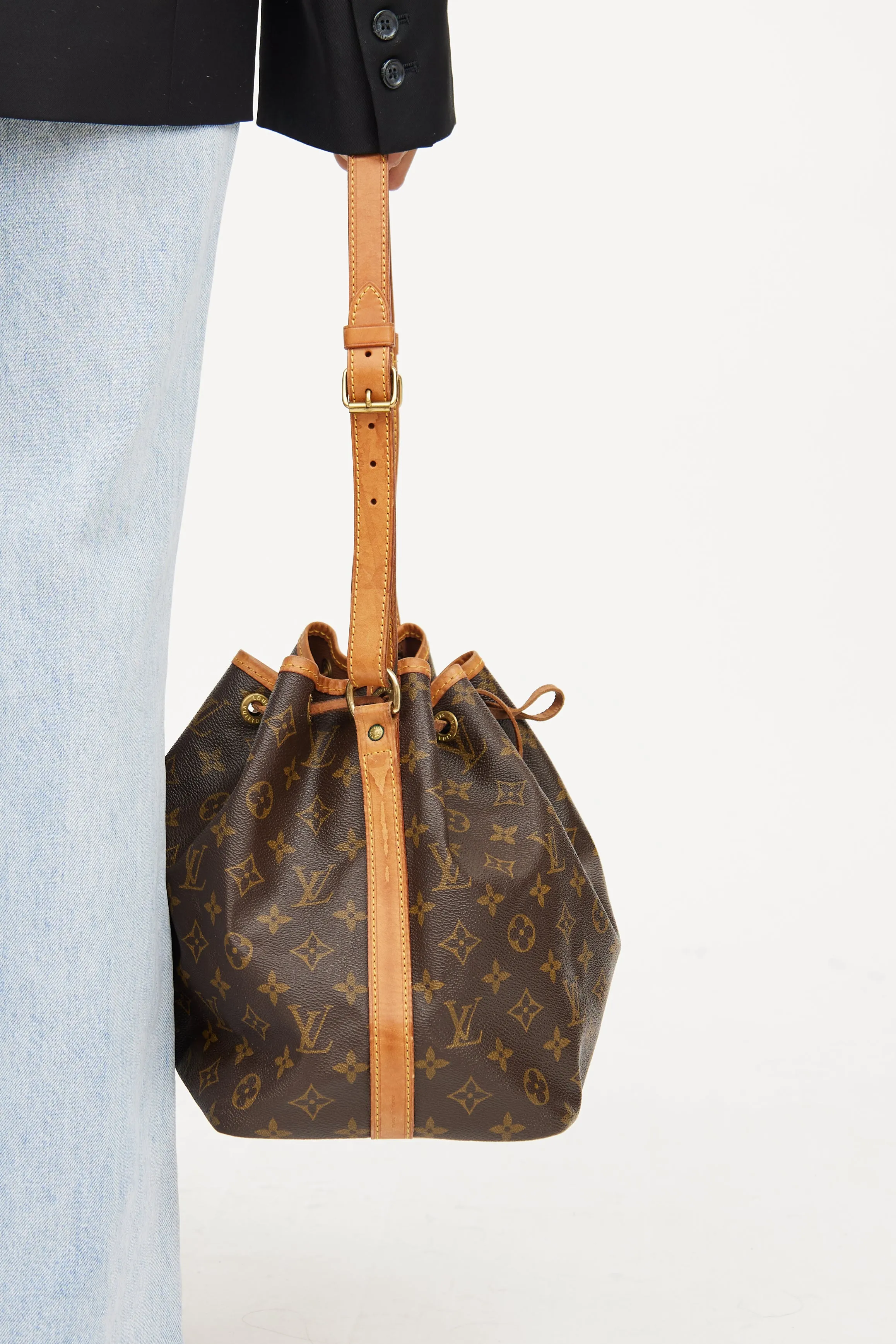 1992 Brown Monogram Petit Noe Bucket Bag
