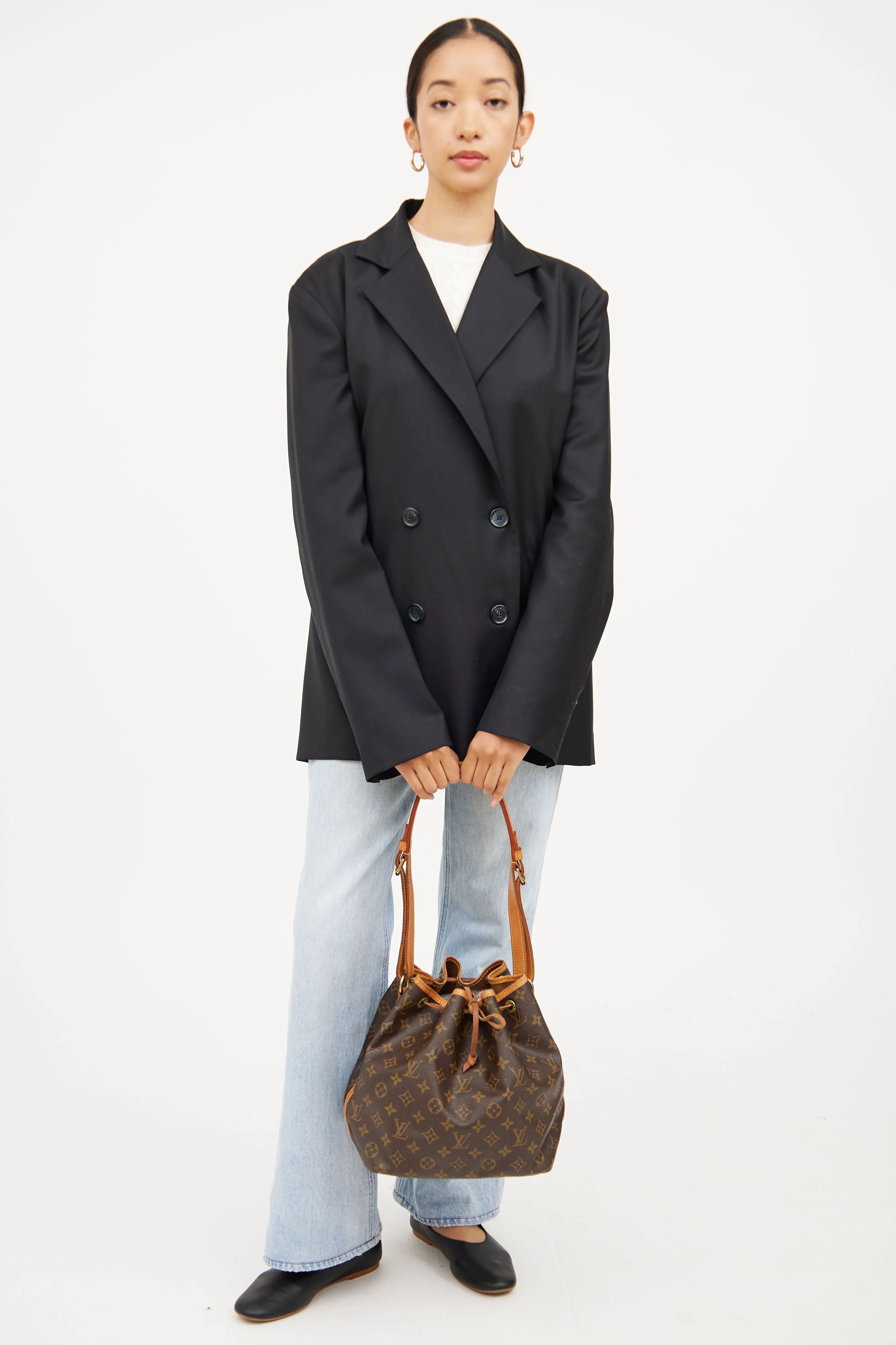 1992 Brown Monogram Petit Noe Bucket Bag
