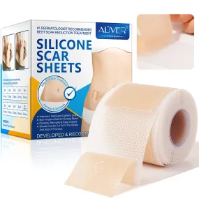 ALIVER Silicone Scar Sheets, Silicone Scar Tape-1.8”x120”, Scar Removal Strips for Acne Scars C-Section & Keloid Surgery Scars Sheets - 6-8 Month Supply