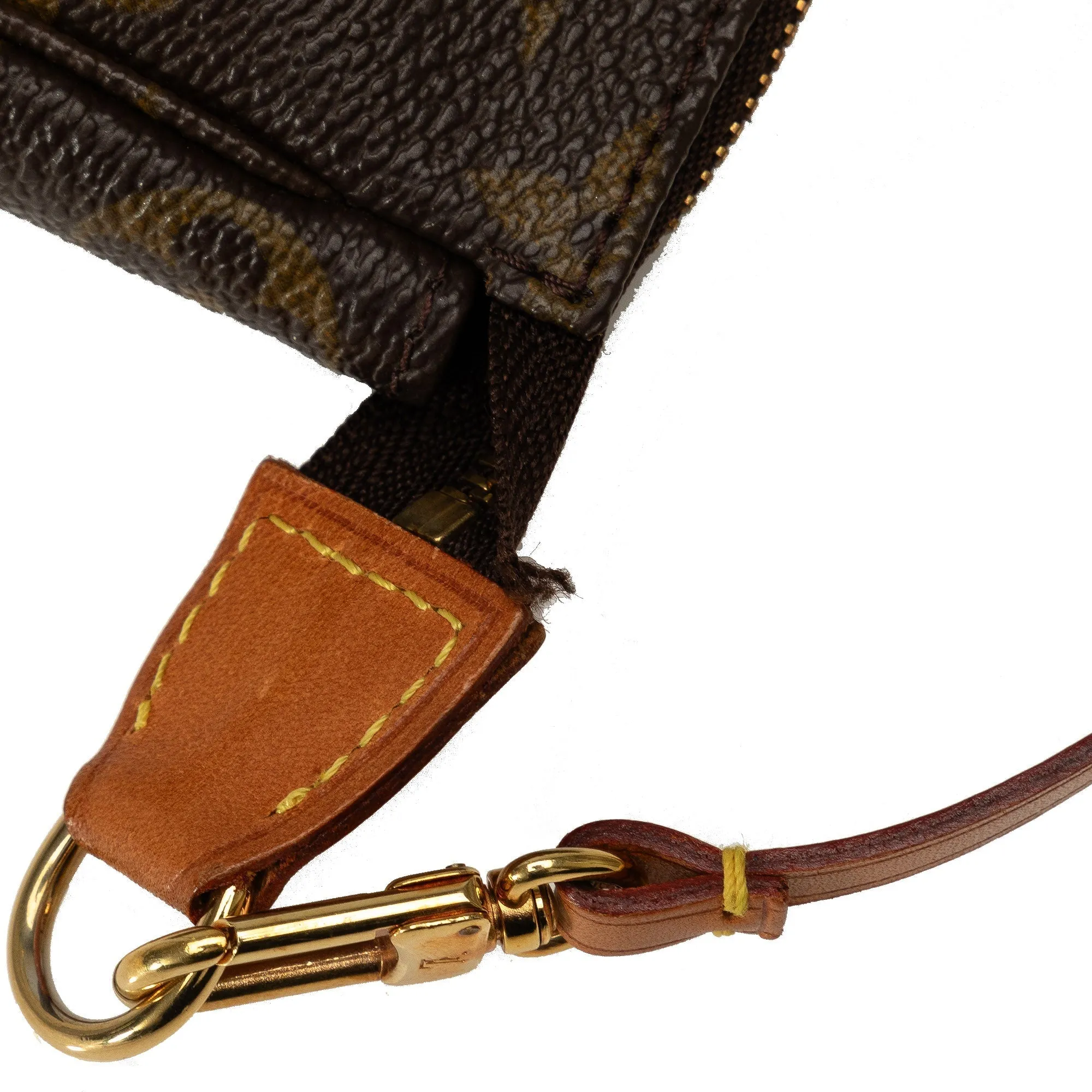 Brown Louis Vuitton Monogram Pochette Accessoires Baguette