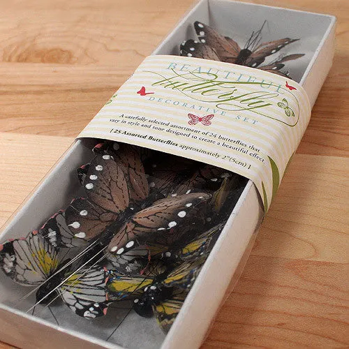 Butterfly Wedding Party Decorations (25 Butterflies)