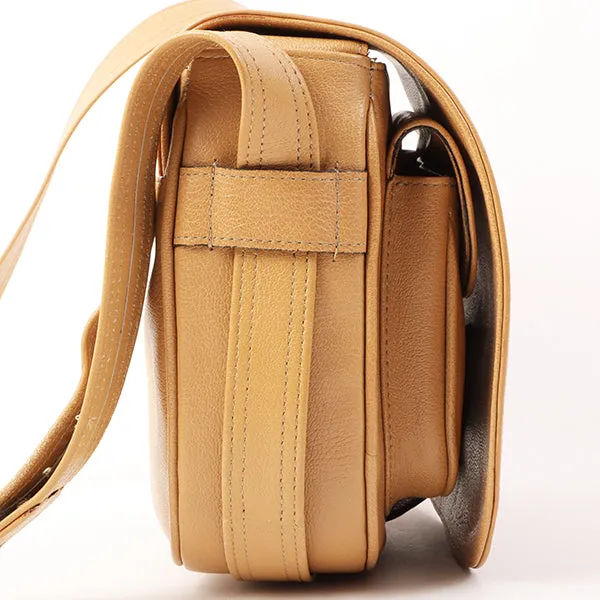Celine Logo Embossed Shoulder Bag Beige