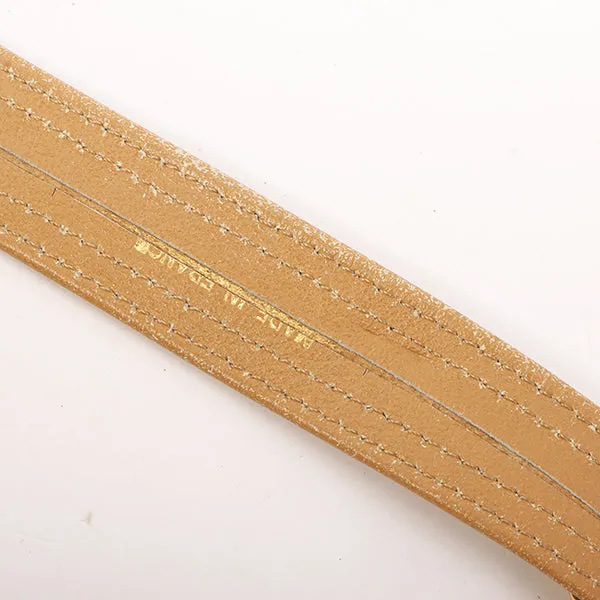 Celine Logo Embossed Shoulder Bag Beige
