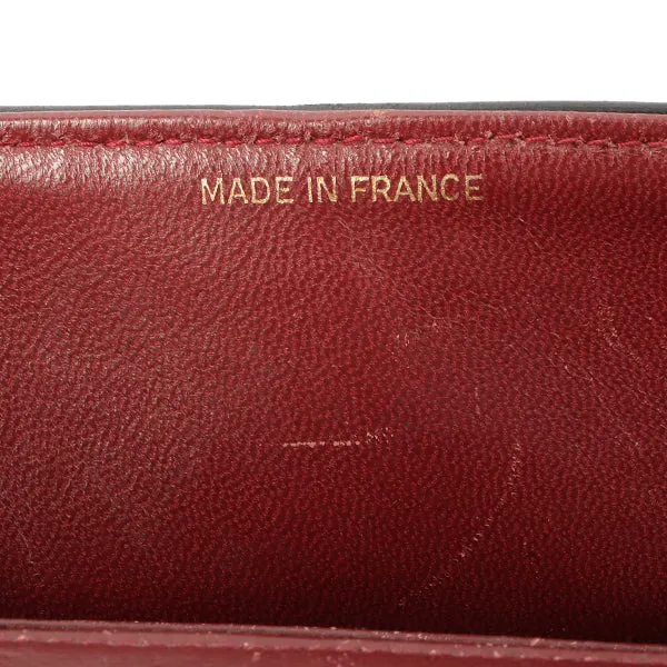 Chanel 1990 Made Classic Flap Matelasse Plate Chain Hand Bag Black