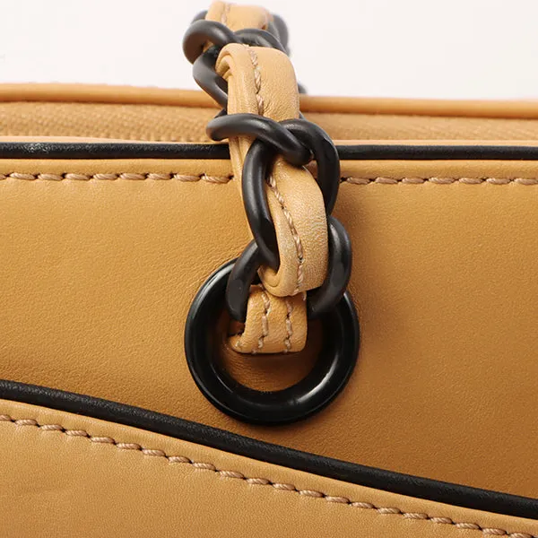 Chanel Around 2000 Made Cc Mark Plate Chain Shoulder Bag Beige
