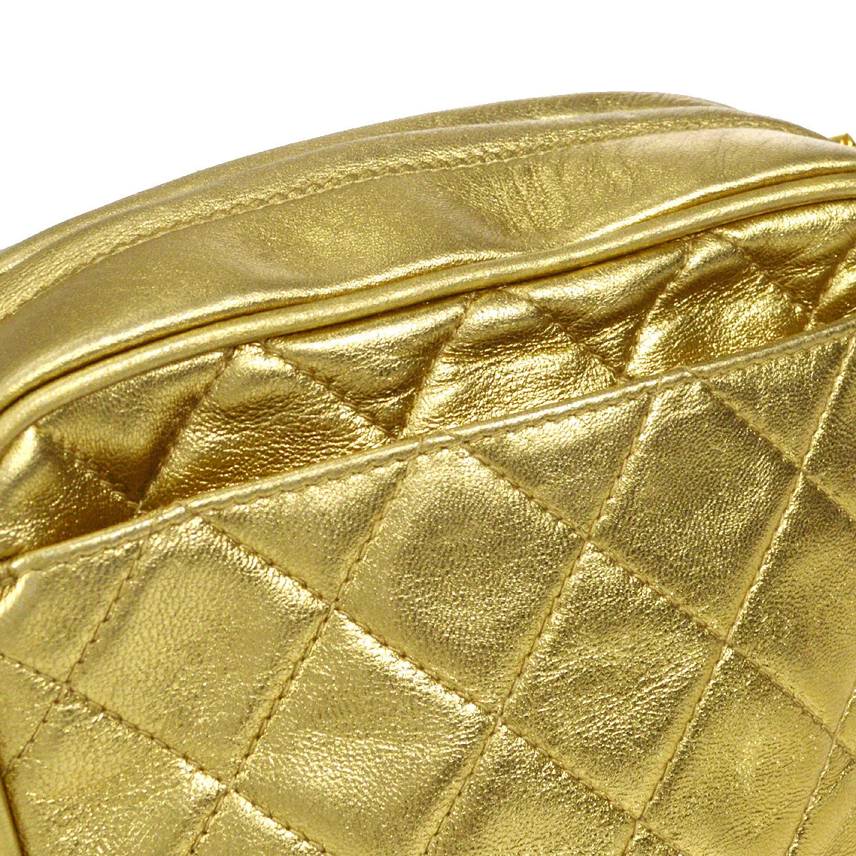 CHANEL Bijou Chain Shoulder Bag Gold Lambskin