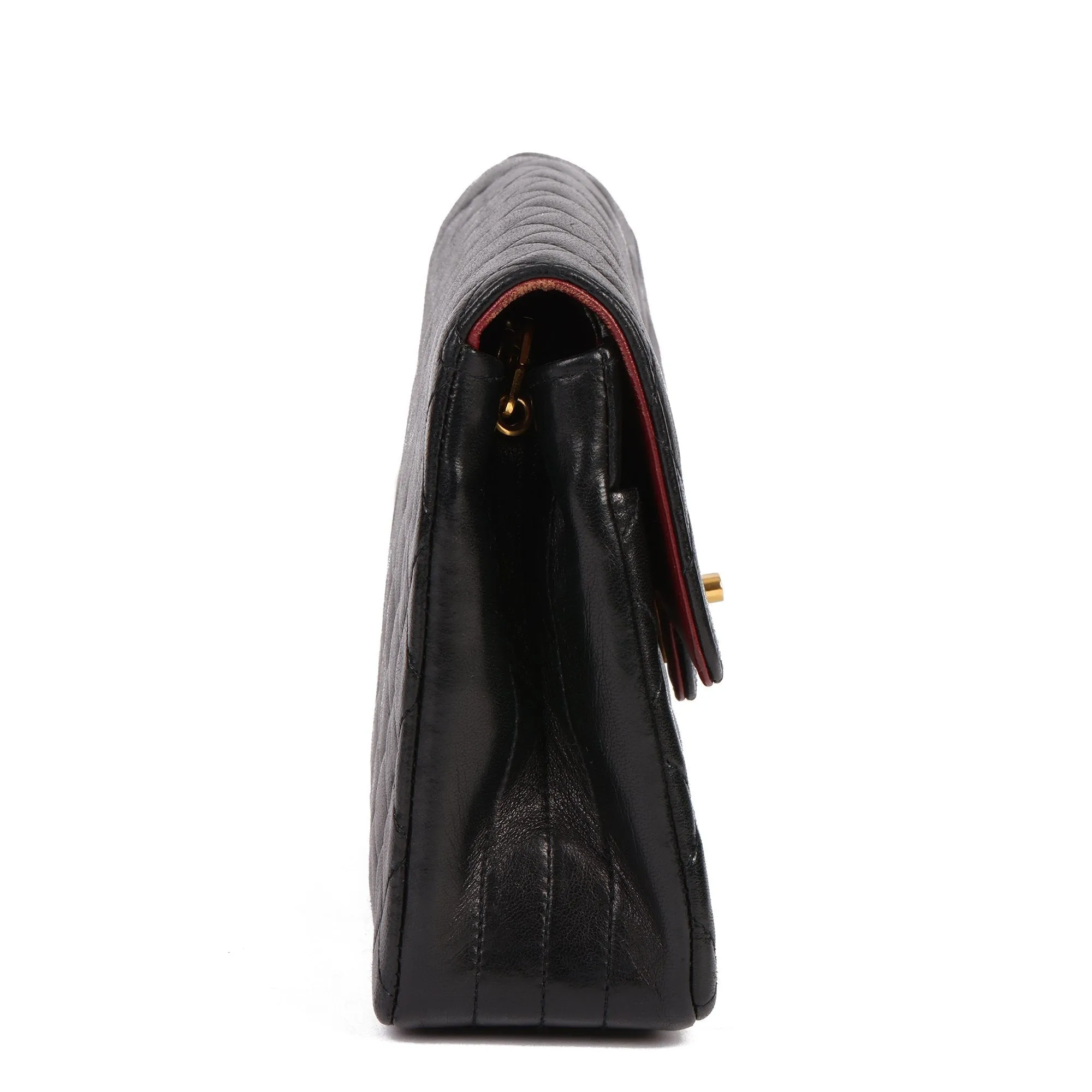 Chanel Black Quilted Lambskin Vintage Mini Classic Single Flap Bag