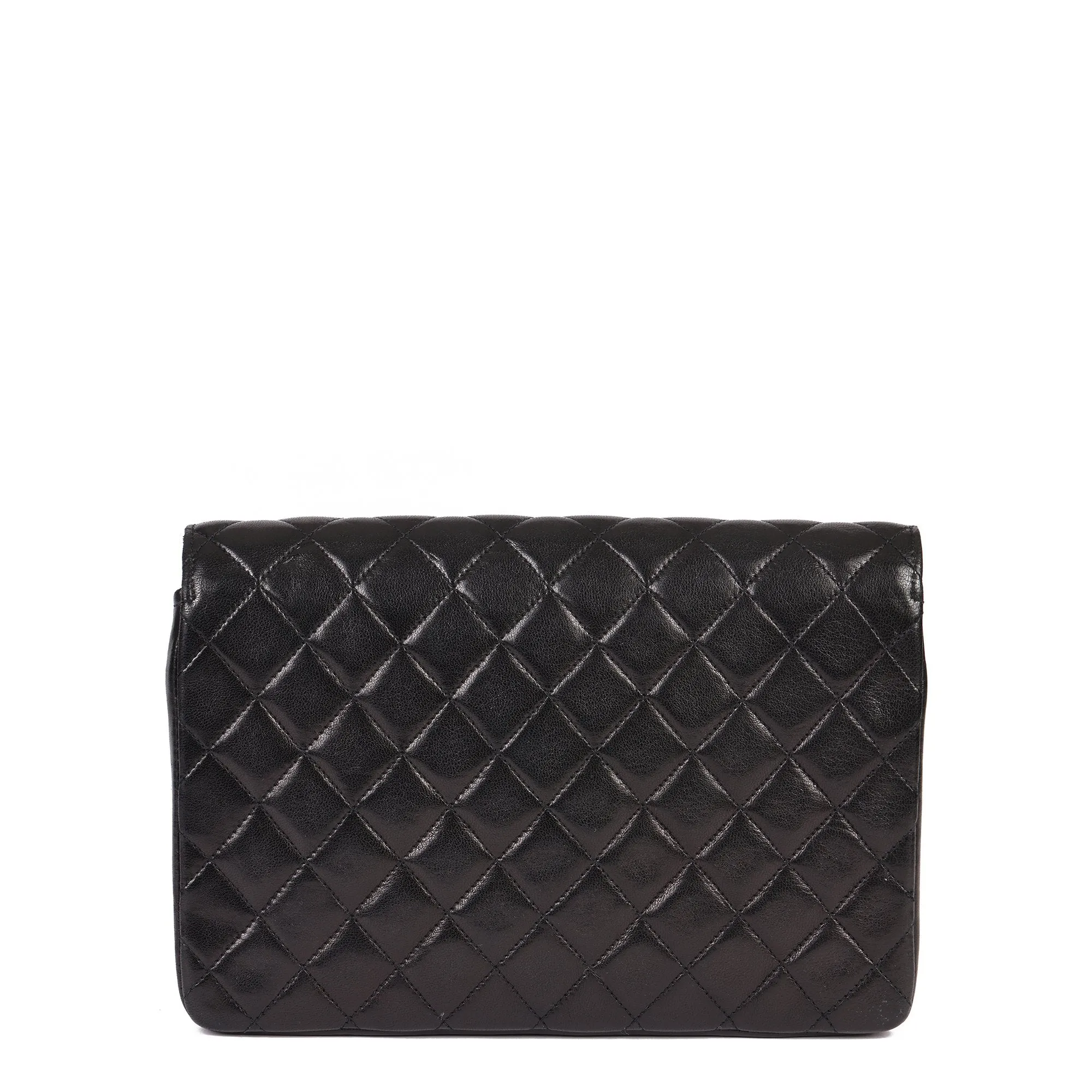 Chanel Black Quilted Lambskin Vintage Mini Classic Single Flap Bag