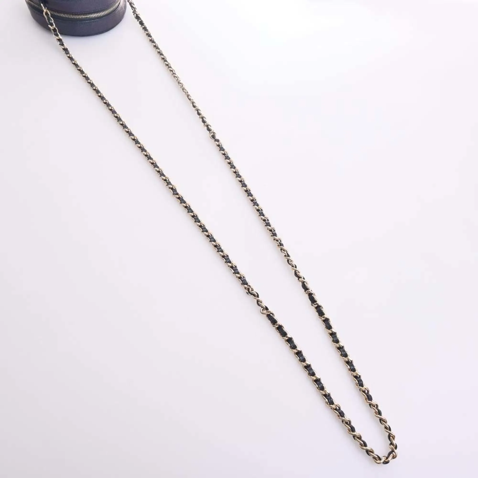 CHANEL Caviar Skin Matelasse Coco Mark Chain Shoulder Bag Metallic Women's