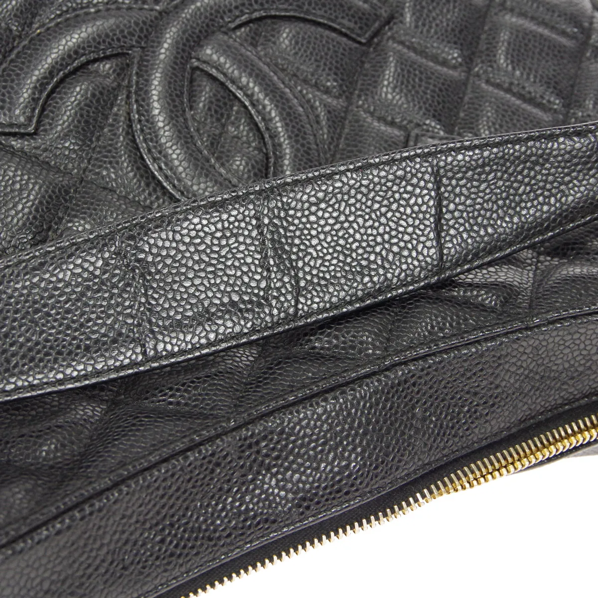 CHANEL Chain Handbag Black Caviar