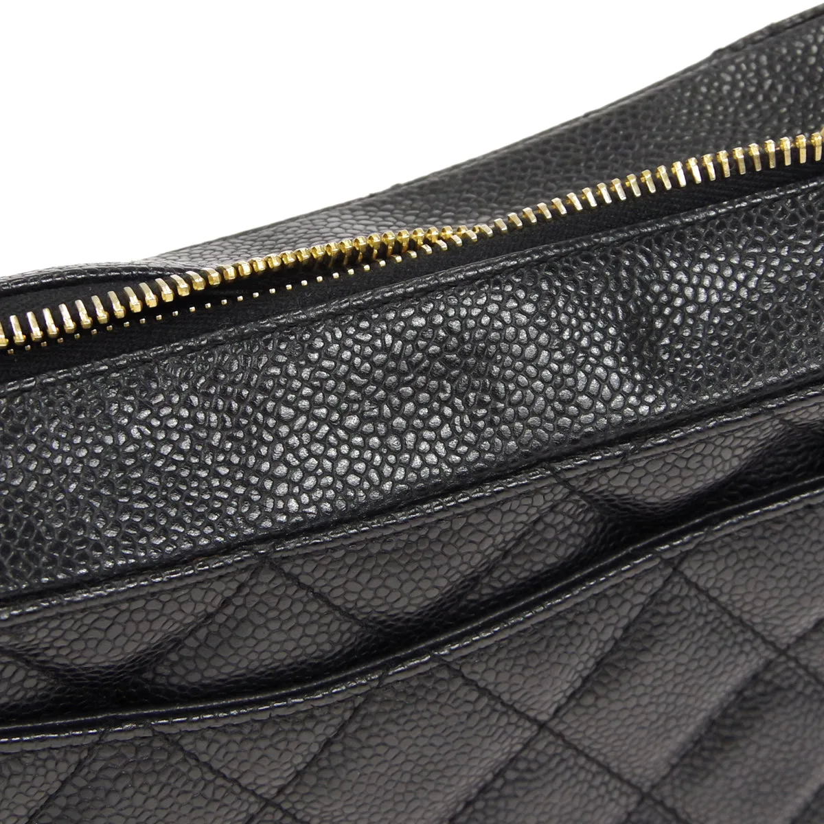 CHANEL Chain Handbag Black Caviar