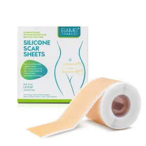 ELAIMEI Silicone Scar Sheets, Silicone Scar Tape, Scar Removal Strips for Acne Scars C-Section & Keloid Surgery Scars Sheets - 6-8 Month Supply