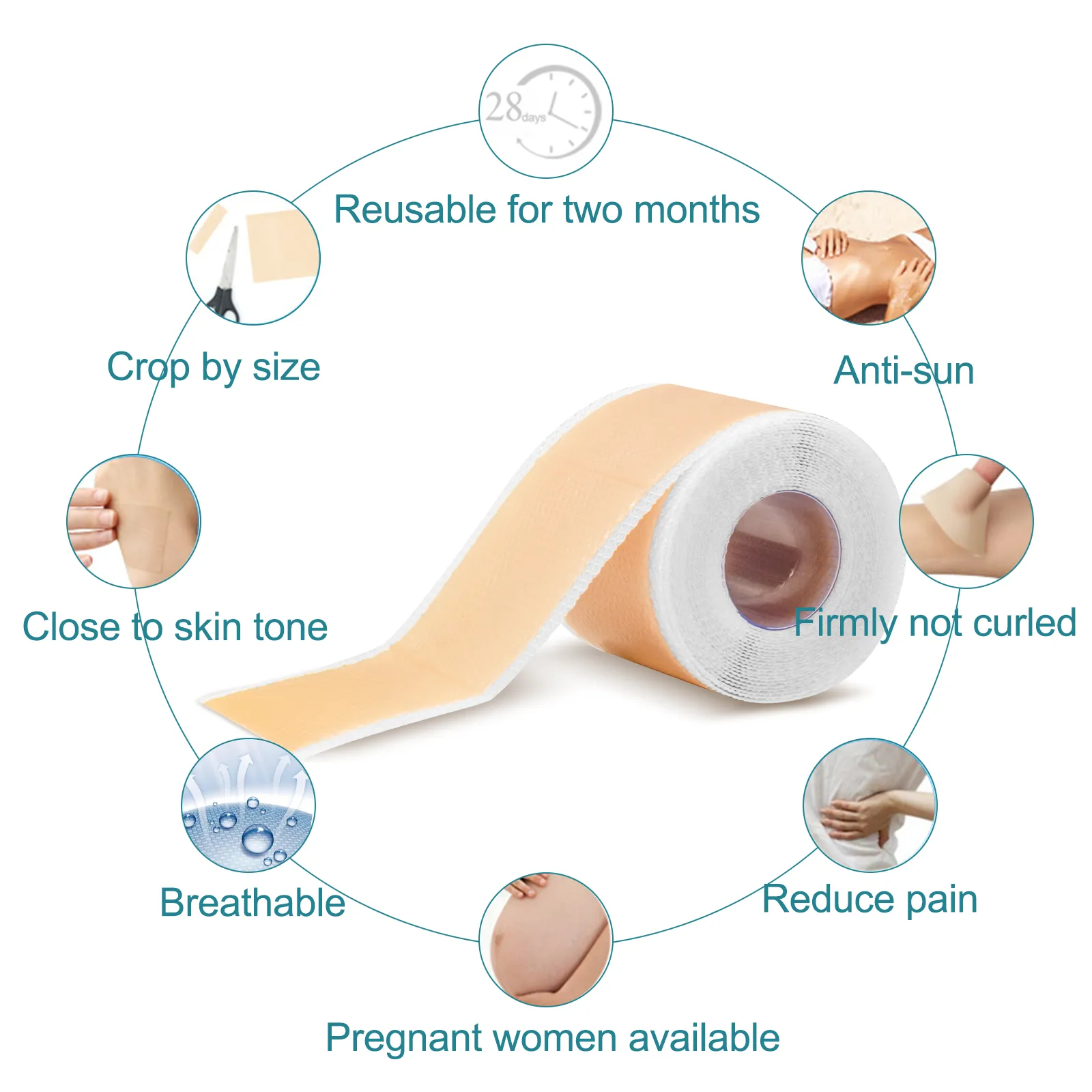 ELAIMEI Silicone Scar Sheets, Silicone Scar Tape, Scar Removal Strips for Acne Scars C-Section & Keloid Surgery Scars Sheets - 6-8 Month Supply