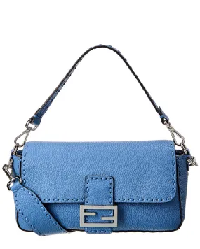 FENDI Baguette Leather Shoulder Bag