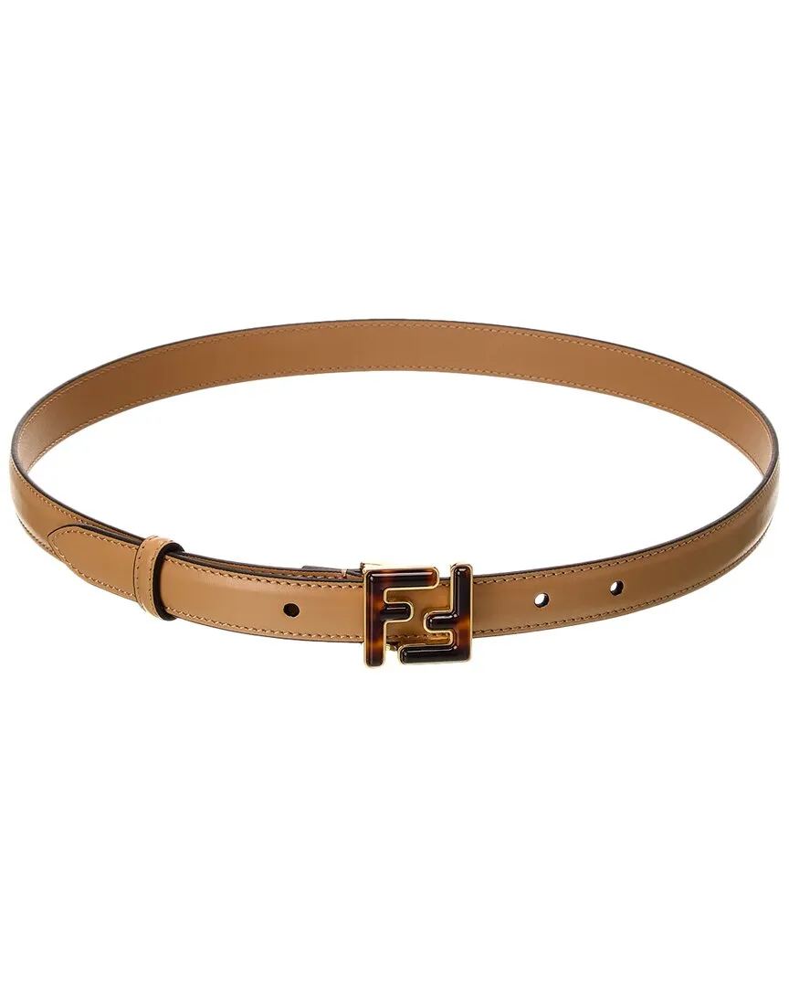 FENDI FF Logo Leather Belt