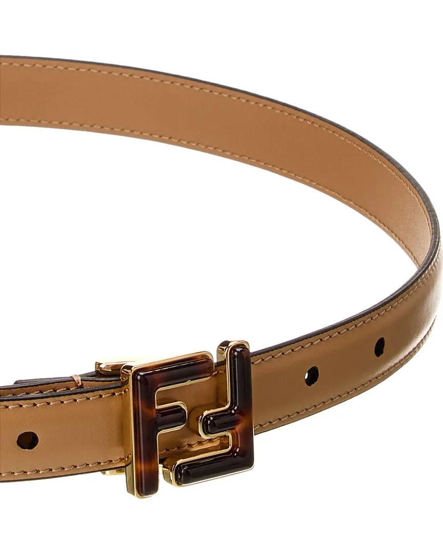 FENDI FF Logo Leather Belt