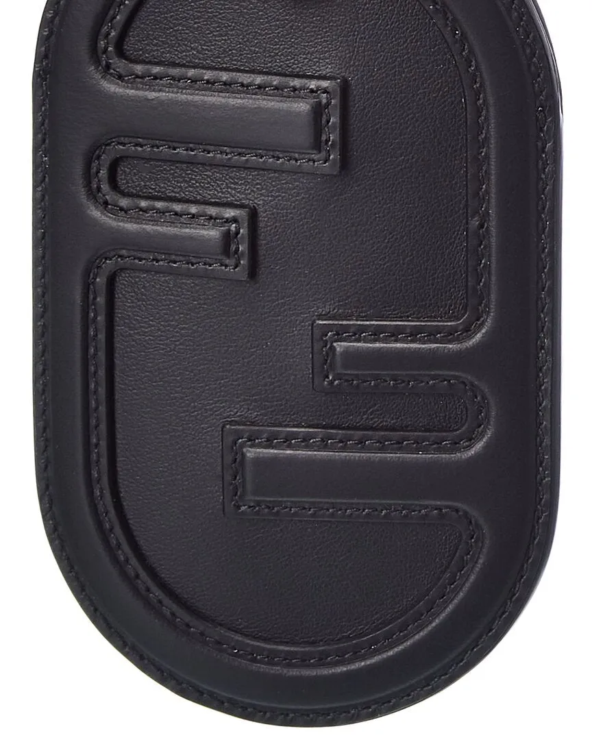 FENDI O'Lock Leather Name Badge