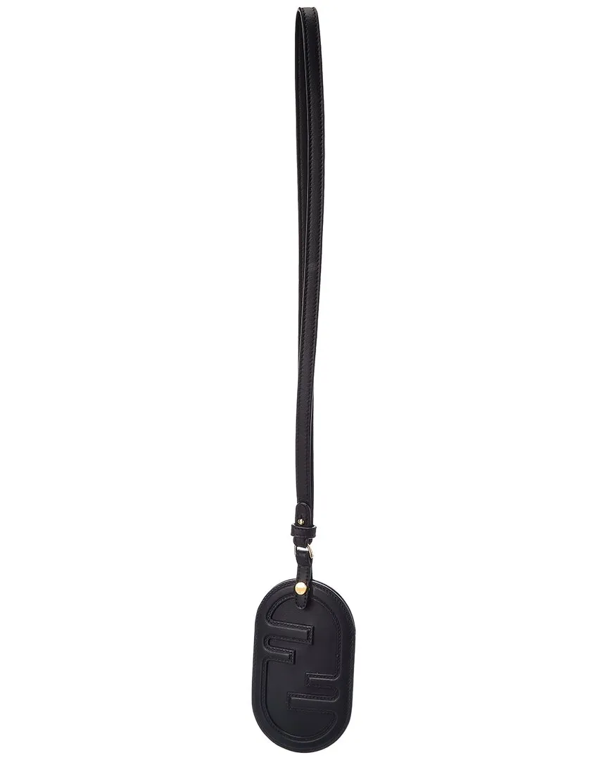 FENDI O'Lock Leather Name Badge