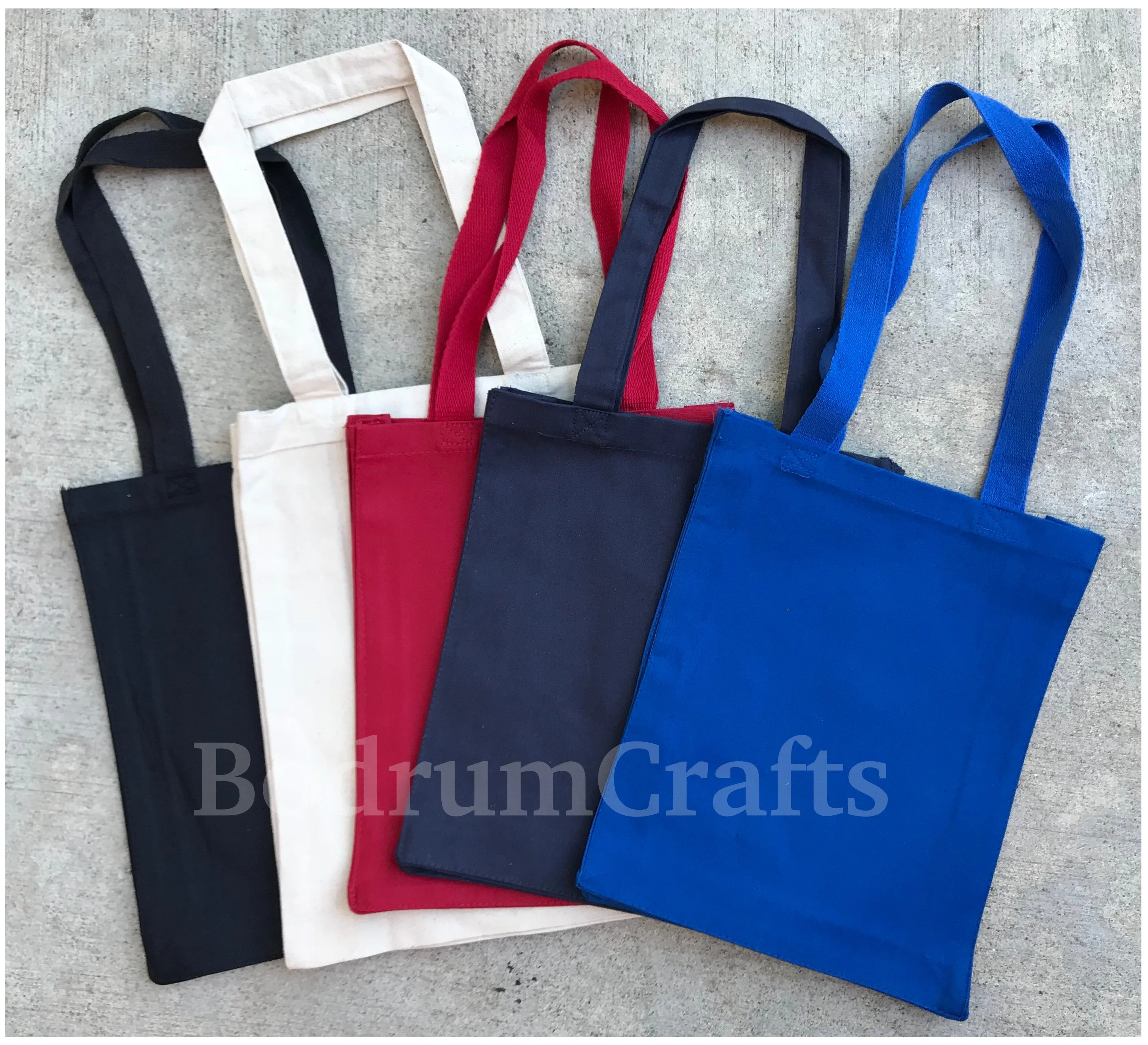 Heavy Canvas Tote Bags with Gusset, Small Size