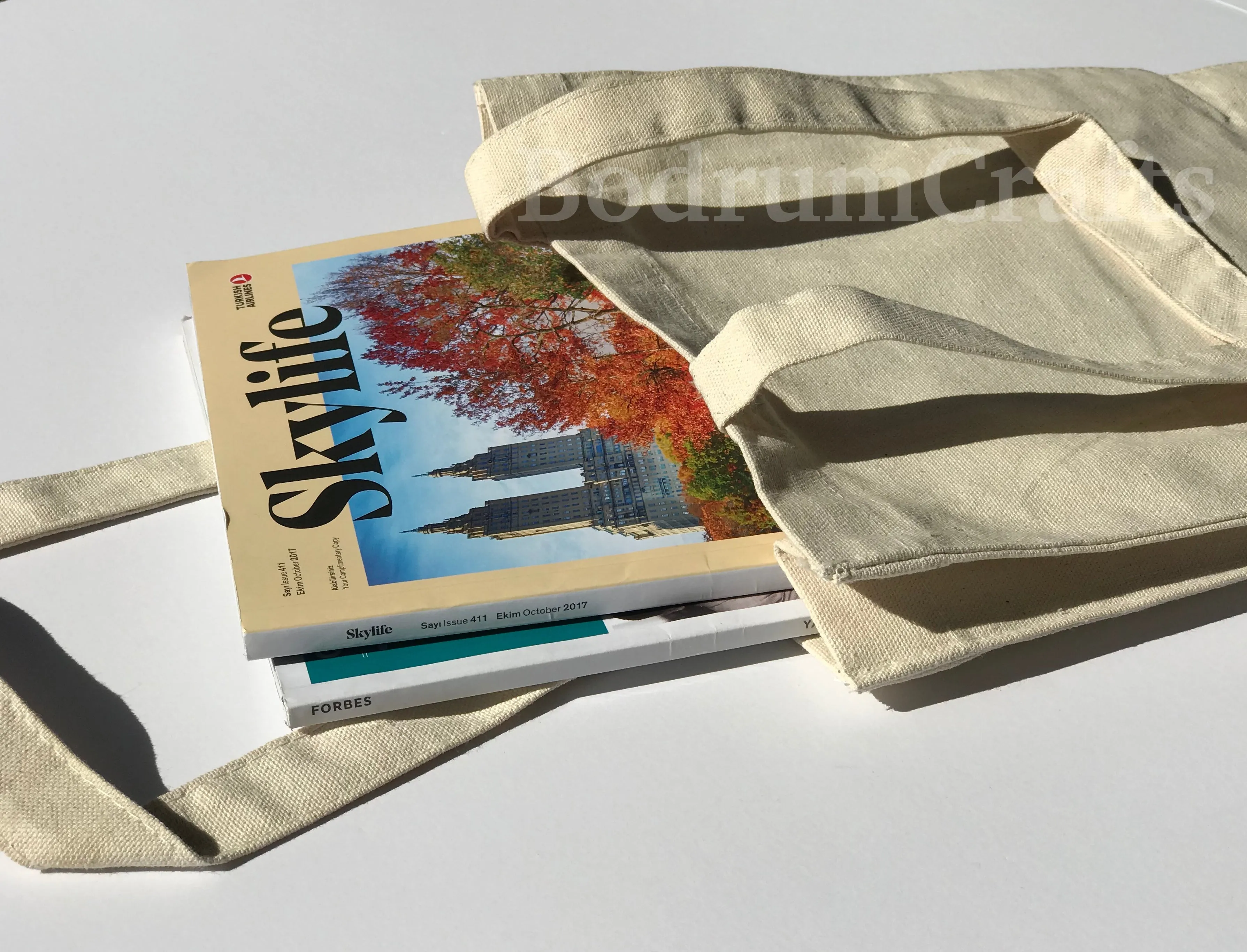 Heavy Canvas Tote Bags with Gusset, Small Size