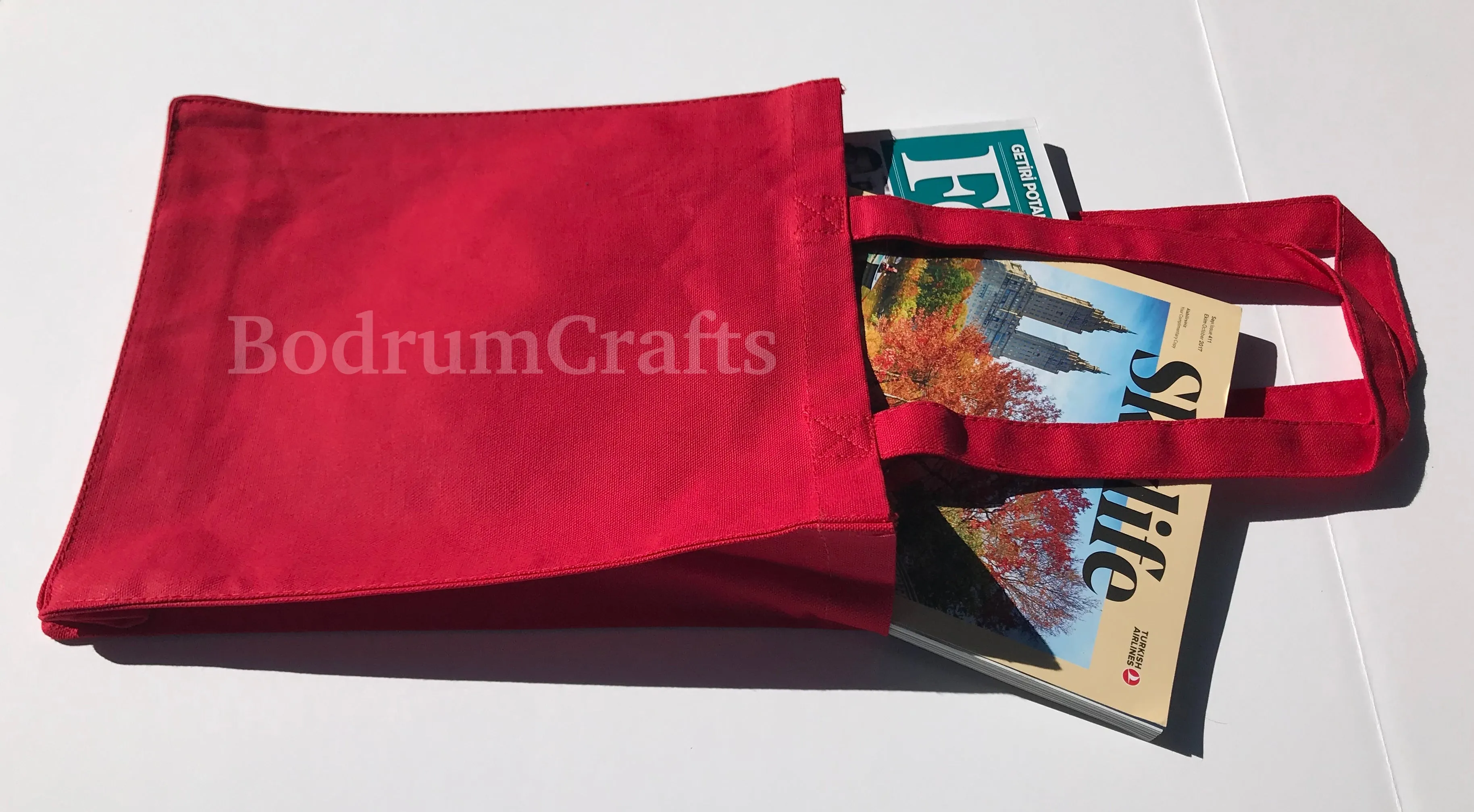 Heavy Canvas Tote Bags with Gusset, Small Size