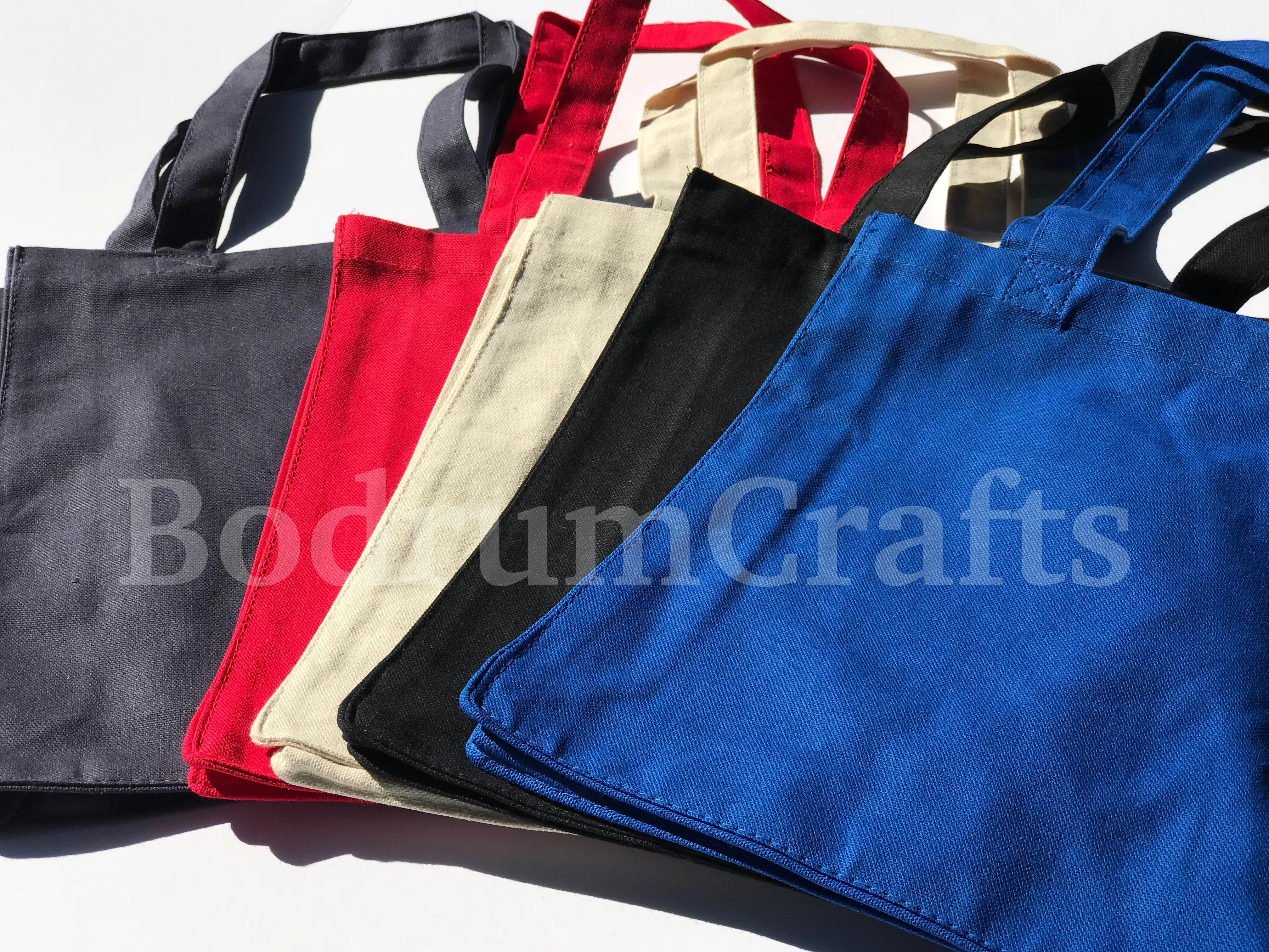 Heavy Canvas Tote Bags with Gusset, Small Size