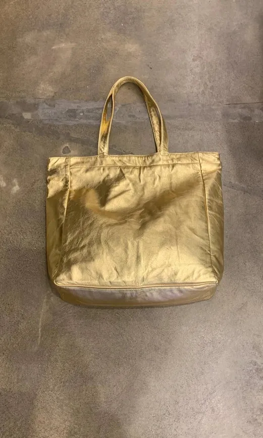 Hoss Gold Metallic Tote