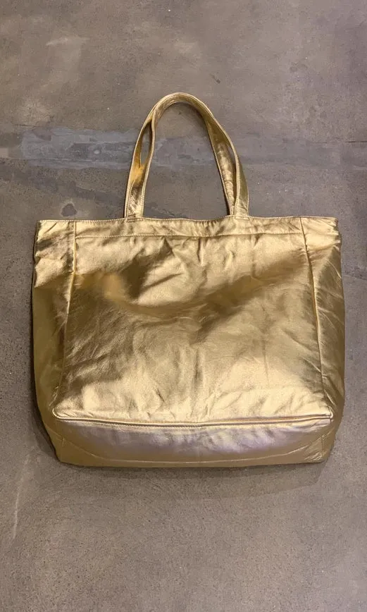 Hoss Gold Metallic Tote