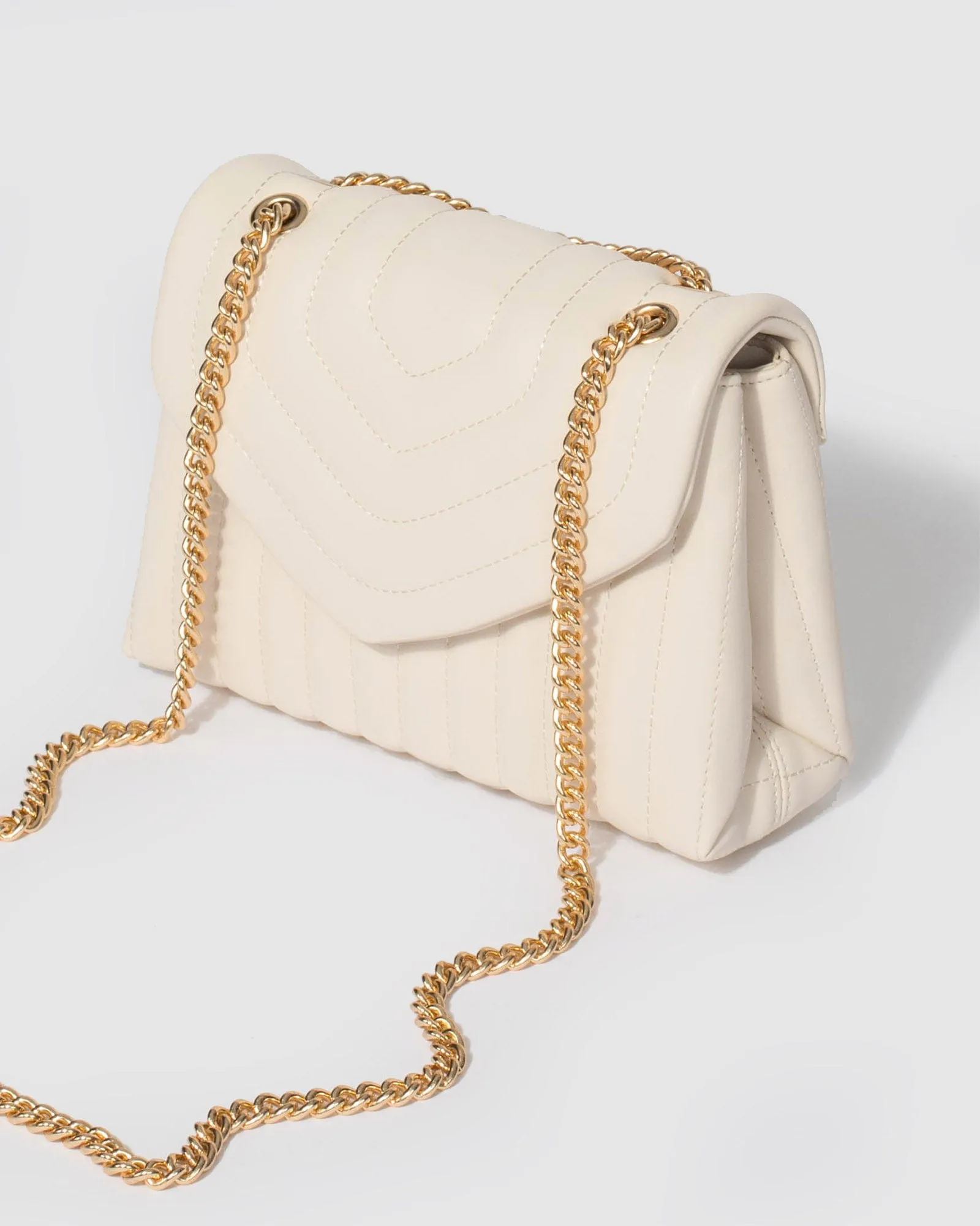 Ivory Malia Quilt Crossbody Bag
