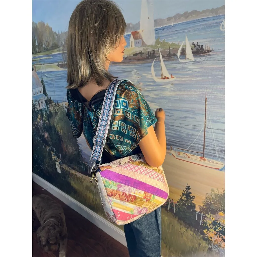 Lidia’s Bags Women's Multicolor Patchwork Quilted Crossbody Bag Boho (C813)