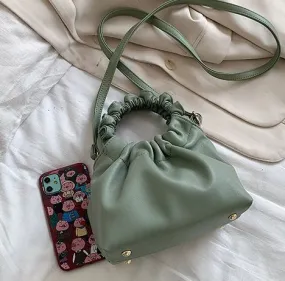 PB97 Sage Green Scrunched Handle Purse