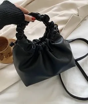 PB98 Black Scrunched Handle Purse