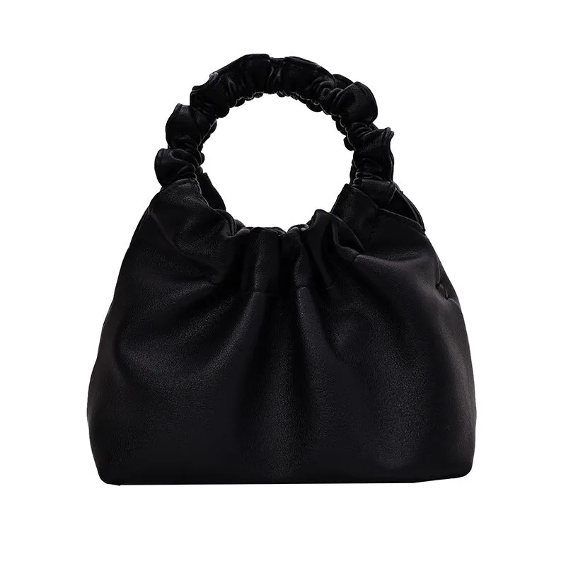 PB98 Black Scrunched Handle Purse