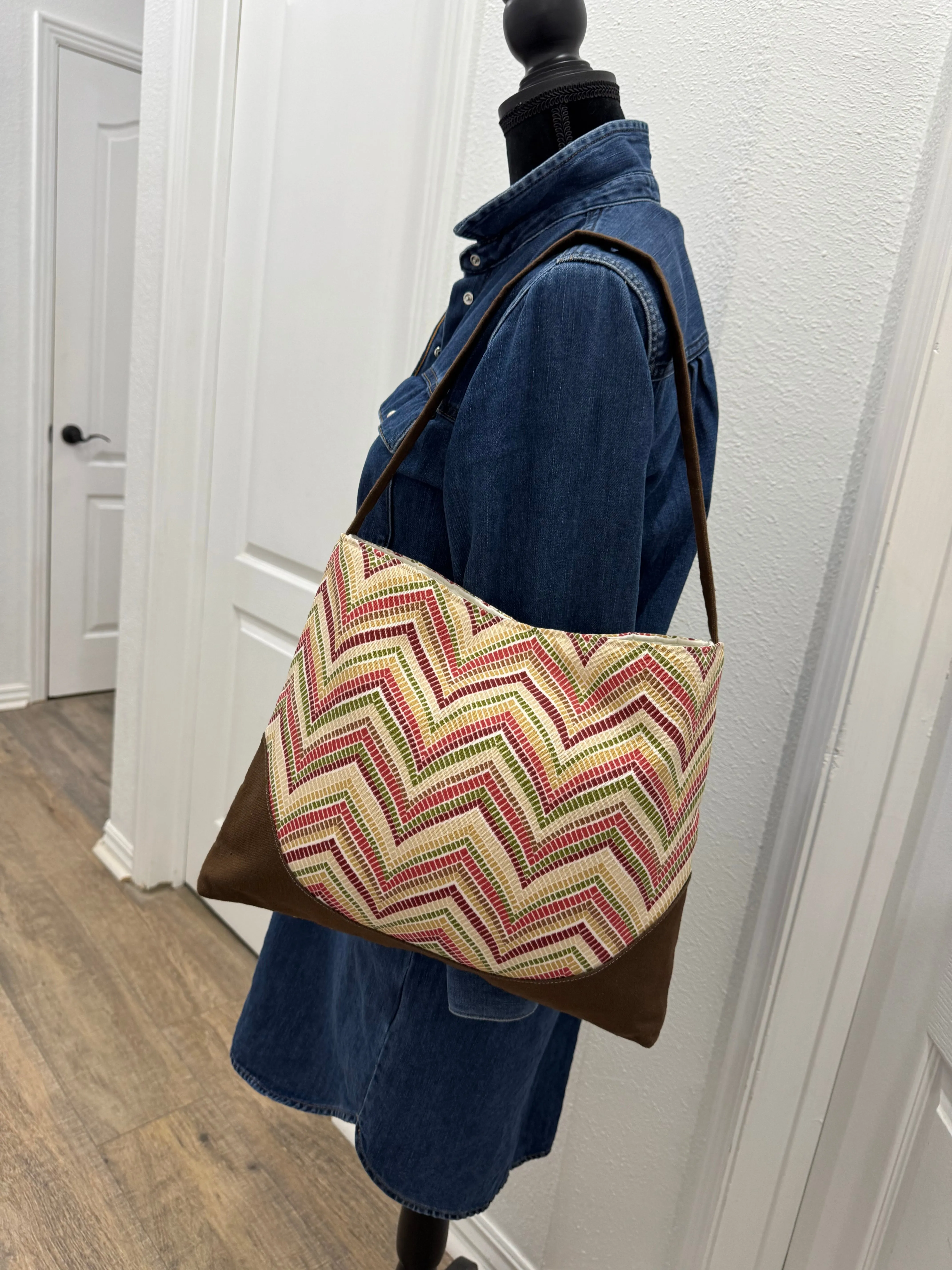Red Green and Gold Handbag Purse Tote