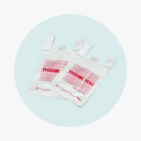 T Shirt Bags Medium 13 mic - White