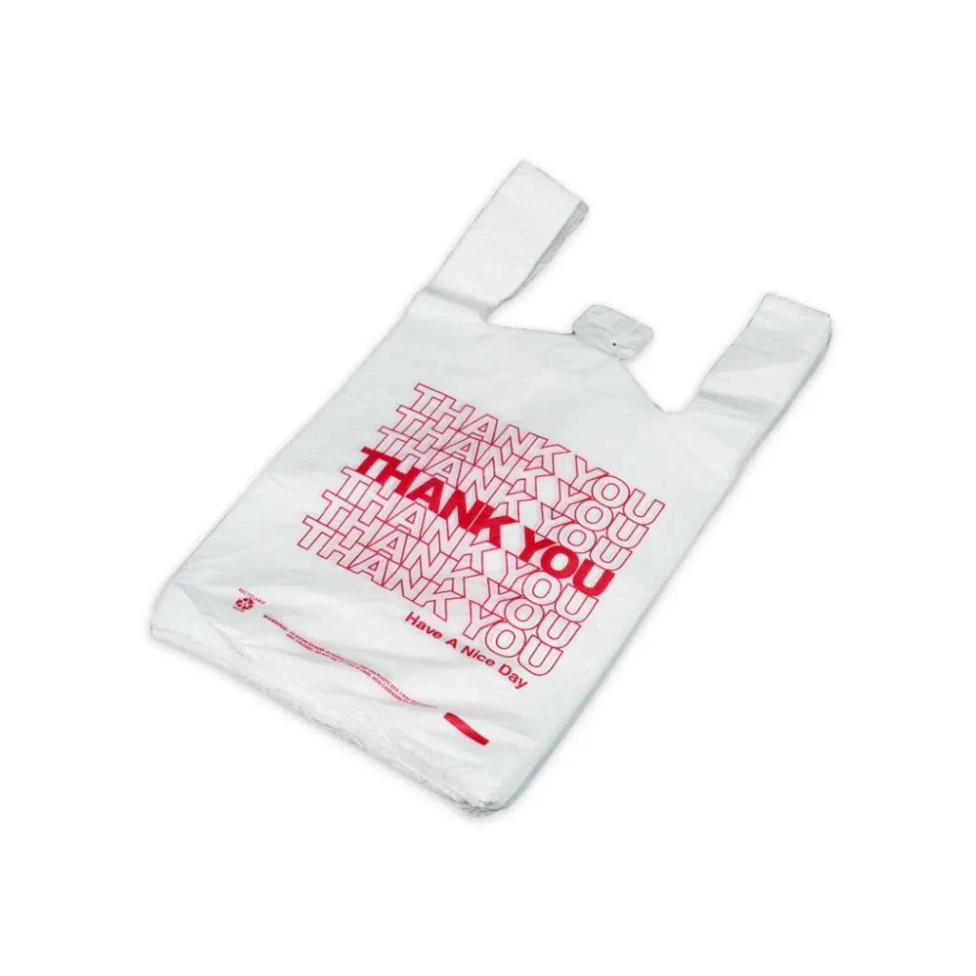 T Shirt Bags Medium 13 mic - White