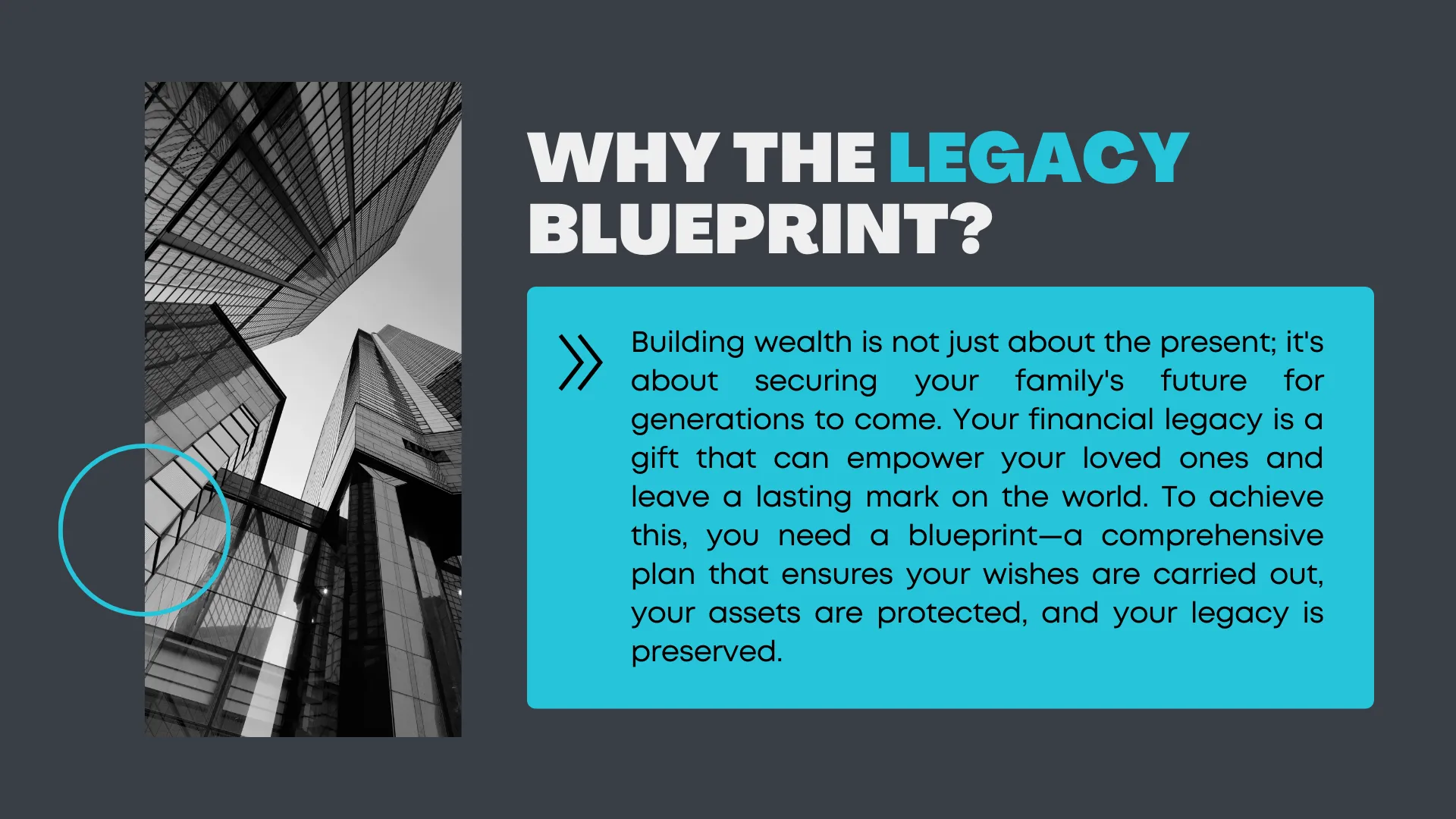 The Legacy Blueprint: Your Generational Wealth Plan