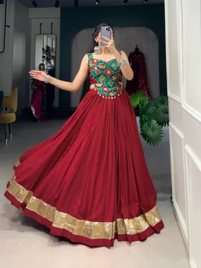 Women's Designer Pure Rayon Cotton Lehenga Choli