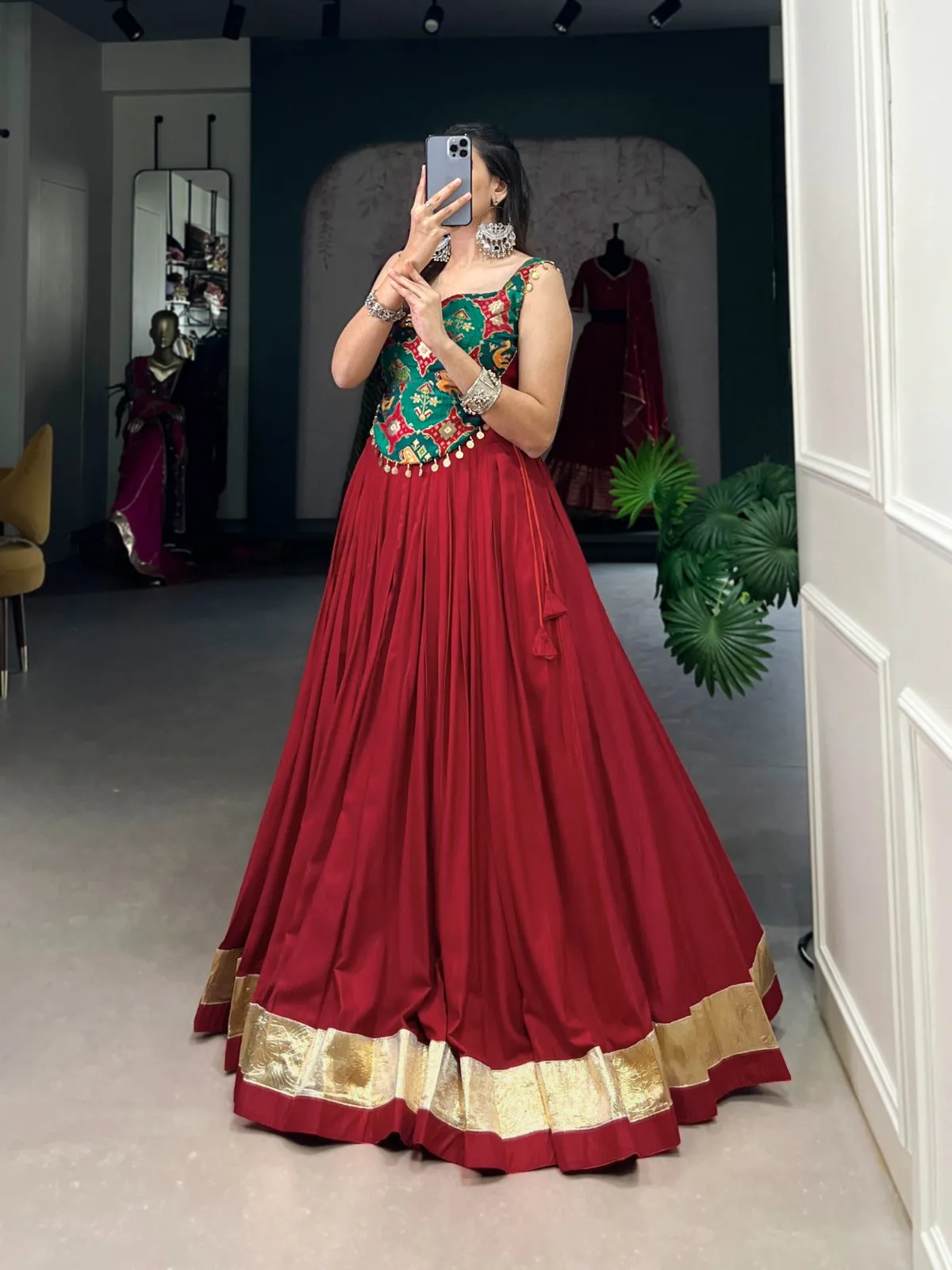 Women's Designer Pure Rayon Cotton Lehenga Choli